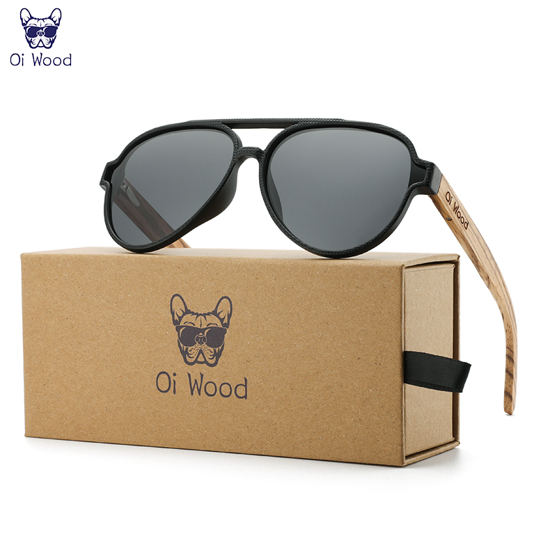 Sunglasses Aviator Polarized - Oi ไม้แว่นตากันแดดสําหรับผู้หญิงผู้ชายไม้แว่นตากันแดดโพลาไรซ์ UV400 คุณภาพสูงแว่นตาอุปกรณ์เสริมกล่องต้นฉบับ