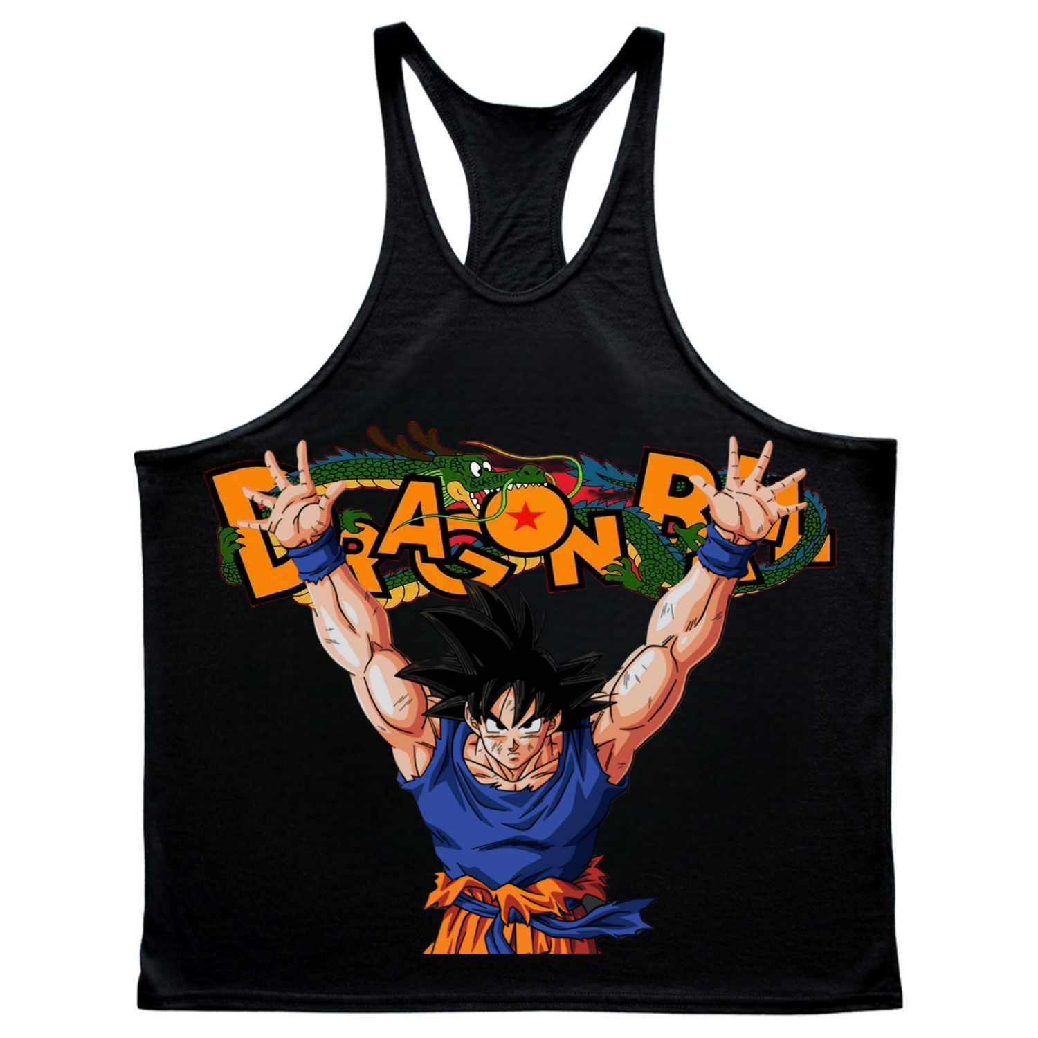 Tank Top Muscle - เสื้อกล้ามผู้ชายฤดูร้อนผ้าฝ้ายลายการ์ตูนญี่ปุ่นดราก้อนบอล เสื้อออกกำลังกายฟิตเนส เสื้อกล้ามแขนกุด