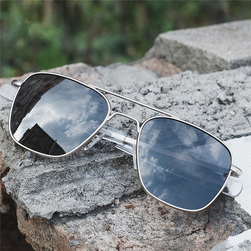 Sunglasses Aviator Polarized - Retro แว่นตากันแดดกรอบโลหะ Polarized เลนส์แว่นตากันแดดชายคลาสสิกขับรถนำร่องออกแบบแบรนด์แว่นตากันแดด Anti-Glare UV400