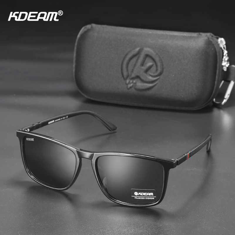 Sunglasses Aviator Polarized - KDEAM Ultralight ตกปลาแว่นตากันแดดโพลาไรซ์ผู้ชายขับรถดวงอาทิตย์แว่นตากระเป๋าเดินทางหรูหราแว่นตากันแดดหญิงพร้อมกระเป๋าถือ
