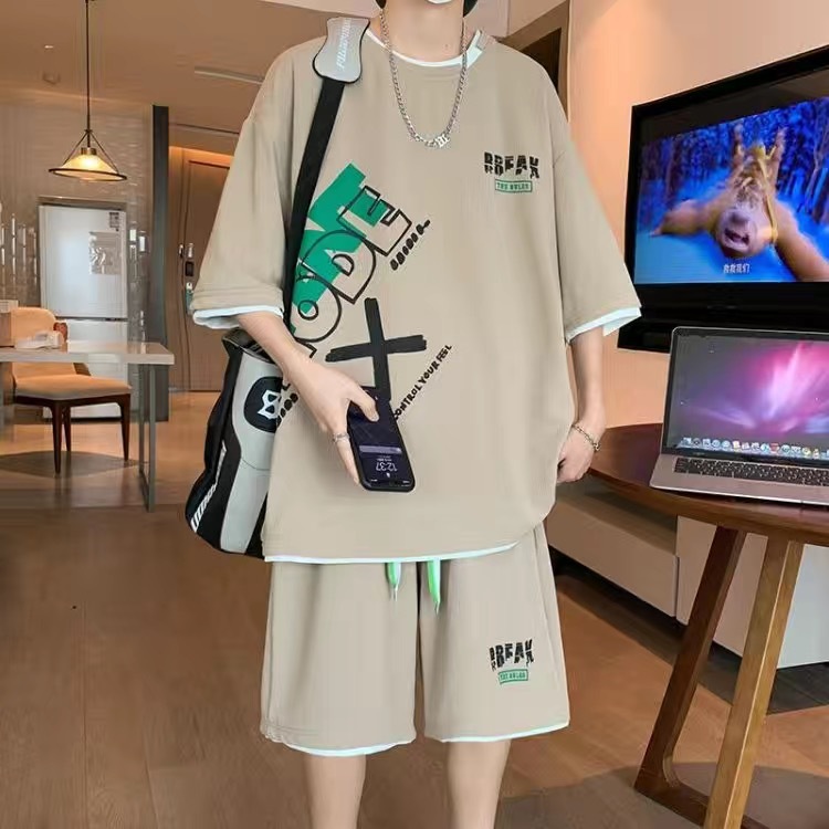 ชุดกีฬาลำลอง 2 ชิ้นสำหรับผู้ชา - Shirt Camp Collar บทวิจารณ์และราคา