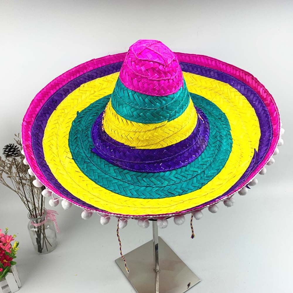 หมวกปาร์ตี้สไตล์เม็กซิกันปีกกว - Bucket Hat Straw บทวิจารณ์และราคา