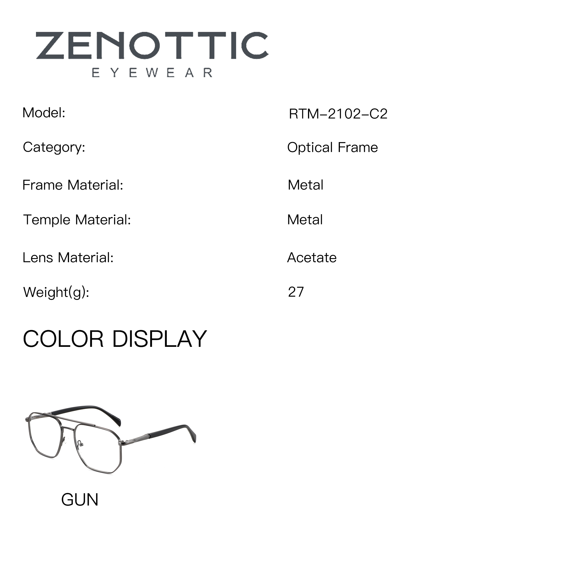 แว่นกันแดด ZENOTTIC รุ่น M ไซส - Sunglasses Aviator Polarized บทวิจารณ์และราคา