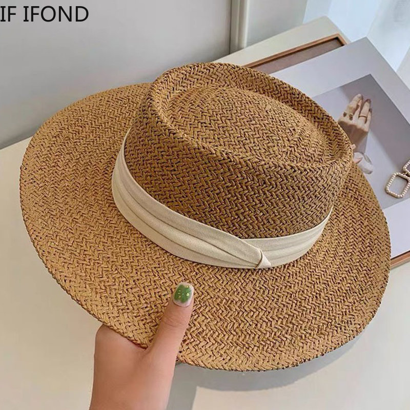 ฤดูใบไม้ผลิฤดูร้อน Breathable  - Bucket Hat Straw บทวิจารณ์และราคา